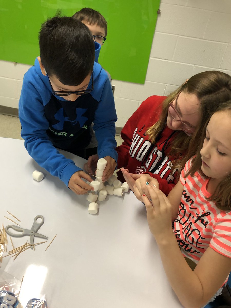 starrsteam's tweet photo. Do you want to build a snowman? It may be almost 50° outside, but Starr students worked together to build the tallest snowman using only marshmallows &amp; toothpicks!#STEAM #OCSsuccess @StarrBulldogs https://t.co/qlnYRlvTeI
