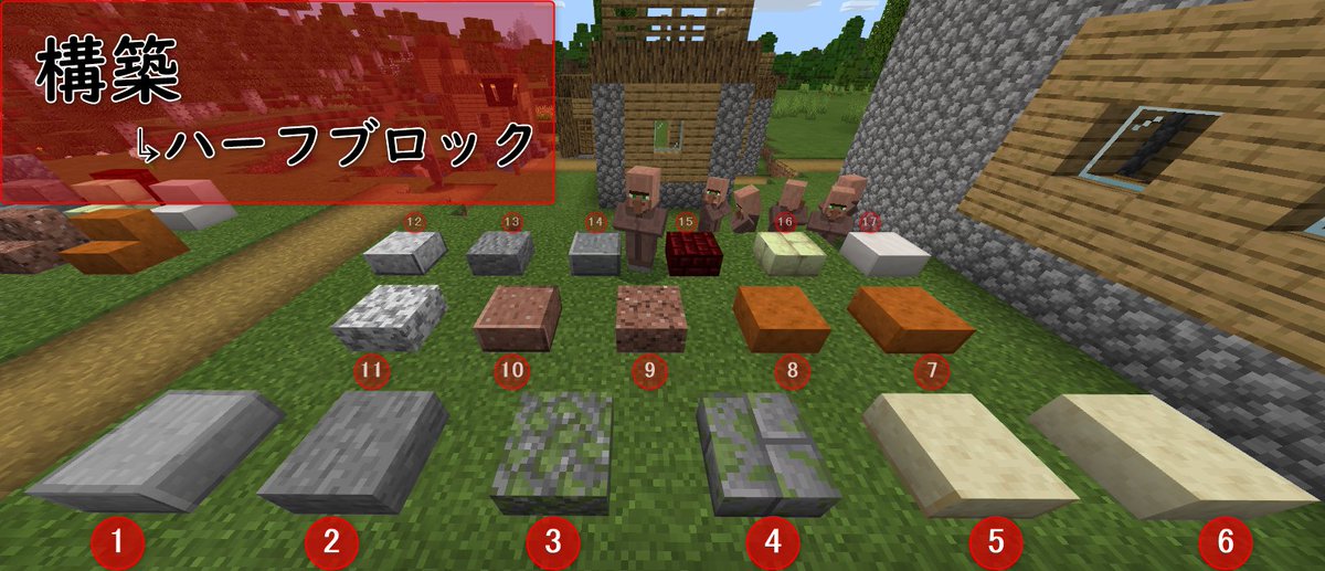 狩人のミタ Be Beta 1 9 0 3 石x3 石ハーフブロックx6 石 精錬 Smooth Stone Smooth Stonex3 なめらかな石ハーフブロックx6 従来は 石x3 名前 石ハーフブロック 見た目 1 9からのなめらかな石ハーフブロック 砂岩x4 カットされた砂岩 元