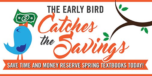 HOFBookTrader's tweet photo. Beat the rush! Reserve your textbooks for Spring today. Hurry to https://t.co/ASIEBWbF3b to start! https://t.co/faLZGbRh8D