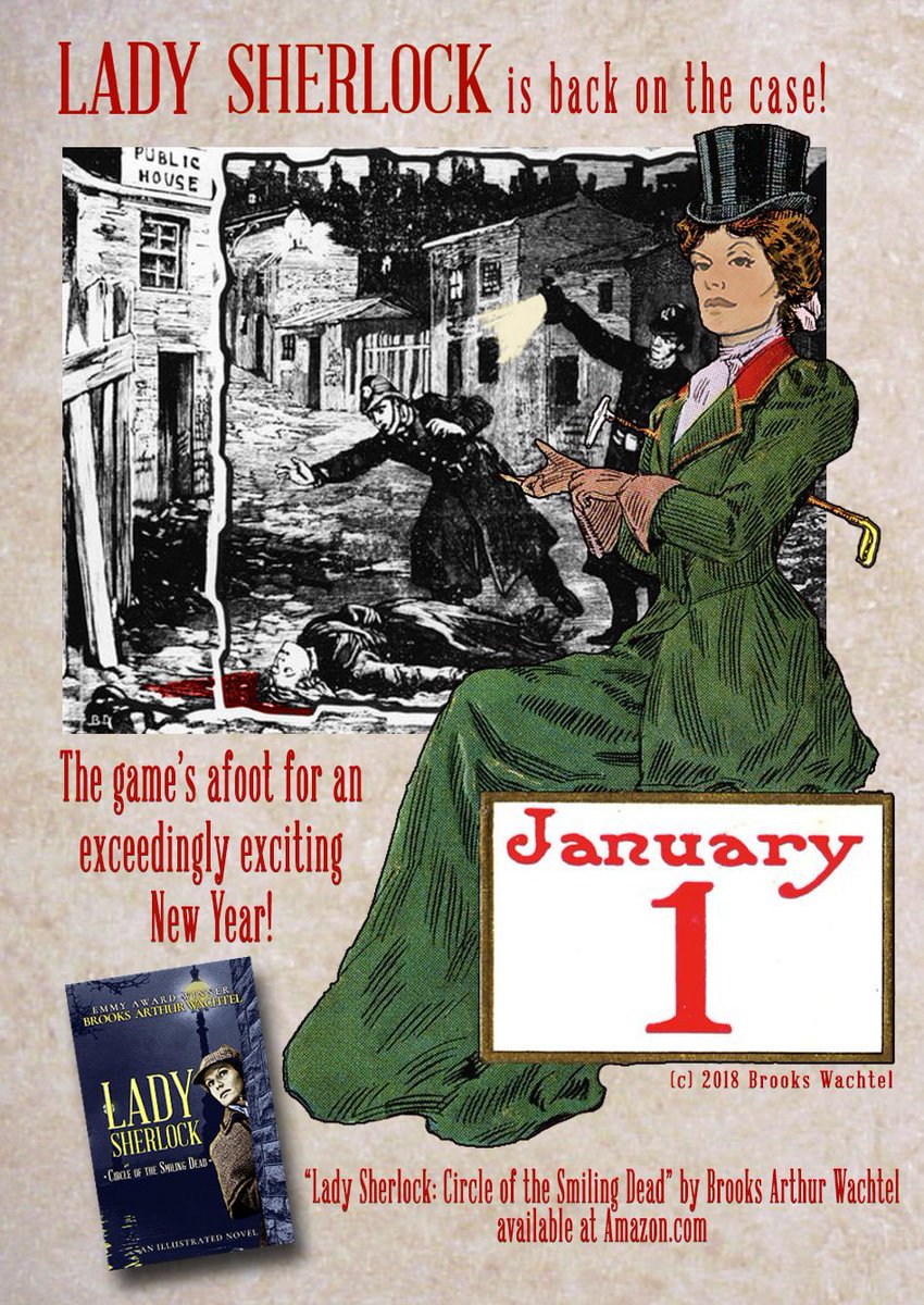 OneBrooks's tweet image. Lady Sherlock wishes you all an exceedingly excellent new year.  May all your mysteries be happy ones.