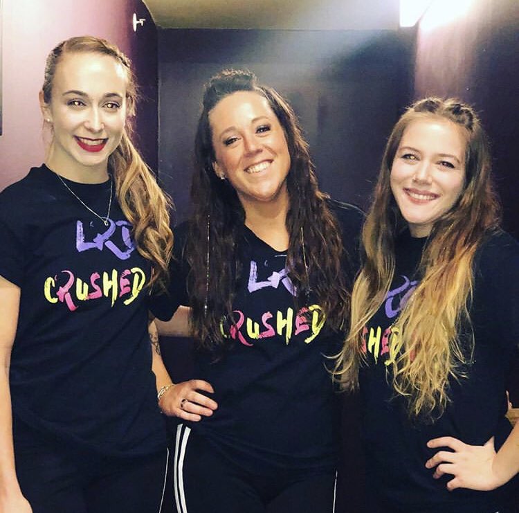 Dancers Brittany and Alexa along with Coach Lea are performing with @recycledpercussion  tonight! #psudtlove #collaboration #lrdlove #onin30