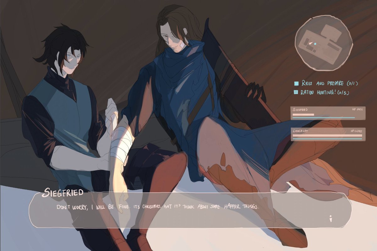 WeissenFlugel's tweet photo. @loyaltykink sorry for being your very late secret Santa! Thank you so much for the time with the GBF Fashion Zine! 
Took a bit of liberty and made it somewhat of a RPG screenshot kind of feel... hope you like it! https://t.co/xPHI8AL5KE