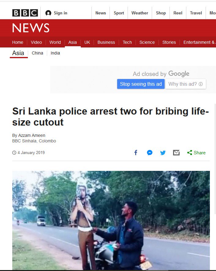 NalakaG's tweet photo. .2/ #lka police stupidity makes international news: #AiyoLanka!
How can a @facebook video "damage public property" or this harmless act of satire be "humiliating & creating a bad public image of police" (charges against youth arrested)? #MrGoons! #ClearOrf
https://t.co/0a9vmJht1W https://t.co/d4N9V7NRU7