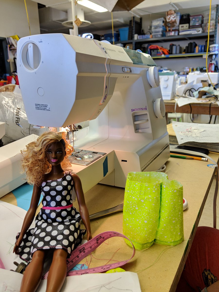 ohartcon's tweet photo. Today at #Intersession2019 we sewed more stuff. Bags, pillows, bears, pendants, Barbi clothing, and more. Also three sixth graders sewed a shirt for me, attempting to convince me to believe in magic. I will admit this shirt is magical! #capenotpictured https://t.co/cfXnkIGsqO
