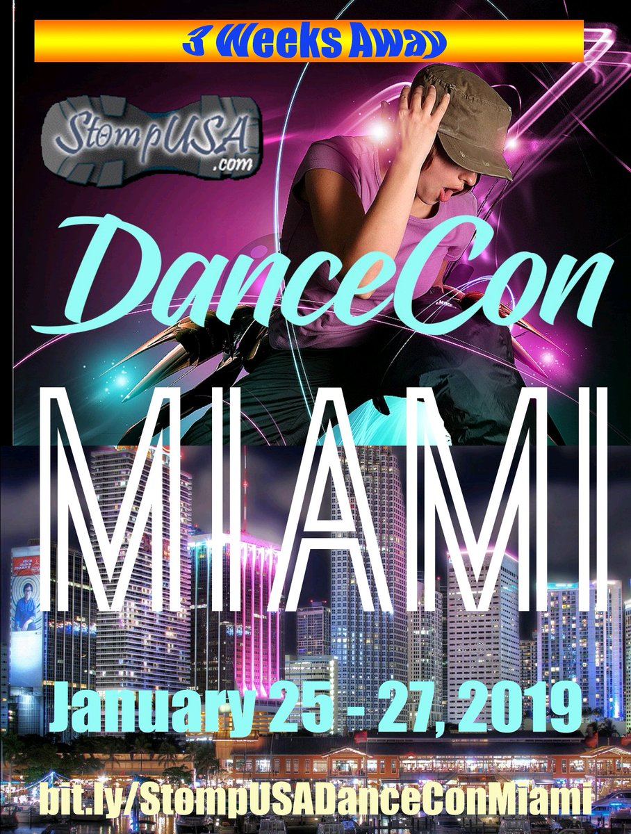 ScorpioBrands's tweet photo. Top Dancers &amp; Dance Crews Converge On Miami In 3 Weeks || @StompUSA  DanceCon Miami || Join Us In MIAMI / South Florida || January 25 - 27, 2019 || https://t.co/Gi86FXyWl5 #StompUSADanceCon #Media https://t.co/GC86NBsjiJ