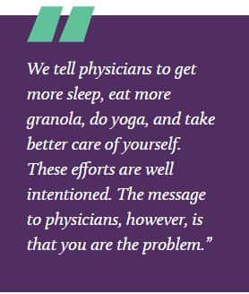 “We need to stop blaming individuals and treat #physician #burnout as a system issue,” argues Dr Tate Shanafelt. “If it affects half our physicians, it is indirectly affecting half our patients.” catalyst.nejm.org/videos/physici… <a href="/DSTawfik/">Daniel Tawfik</a> @MaryamSHamidi <a href="/StanfordWellMD/">Stanford WellMD & WellPhD</a>