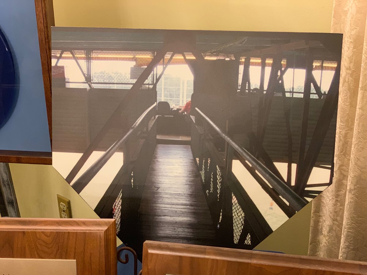 This is a shot of the “Jim Box” on last day at Ray Winder. Image was in home plate shaped canvas at Jim Bailey’s wake. RIP