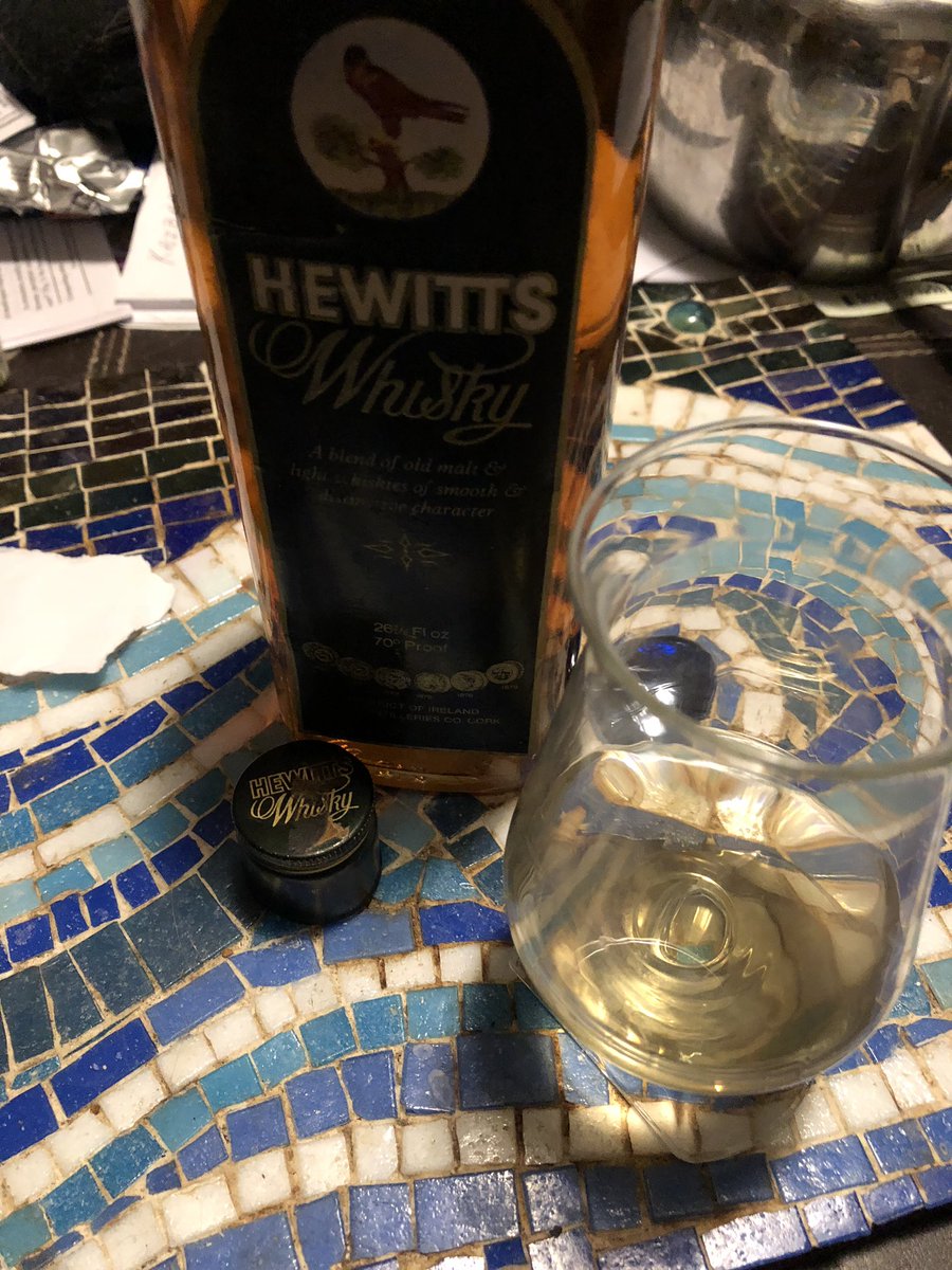 This are my latest finds. They are old Paddy &amp; CDG bottle optic holders. The gin says“distilled from grain”
I’m having my first whiskey of the New Year. It’s all 70’s themed so I’m going with a Hewitts whisky (not the spelling). Like me, it’s seen better days. 

#whiskeytiles