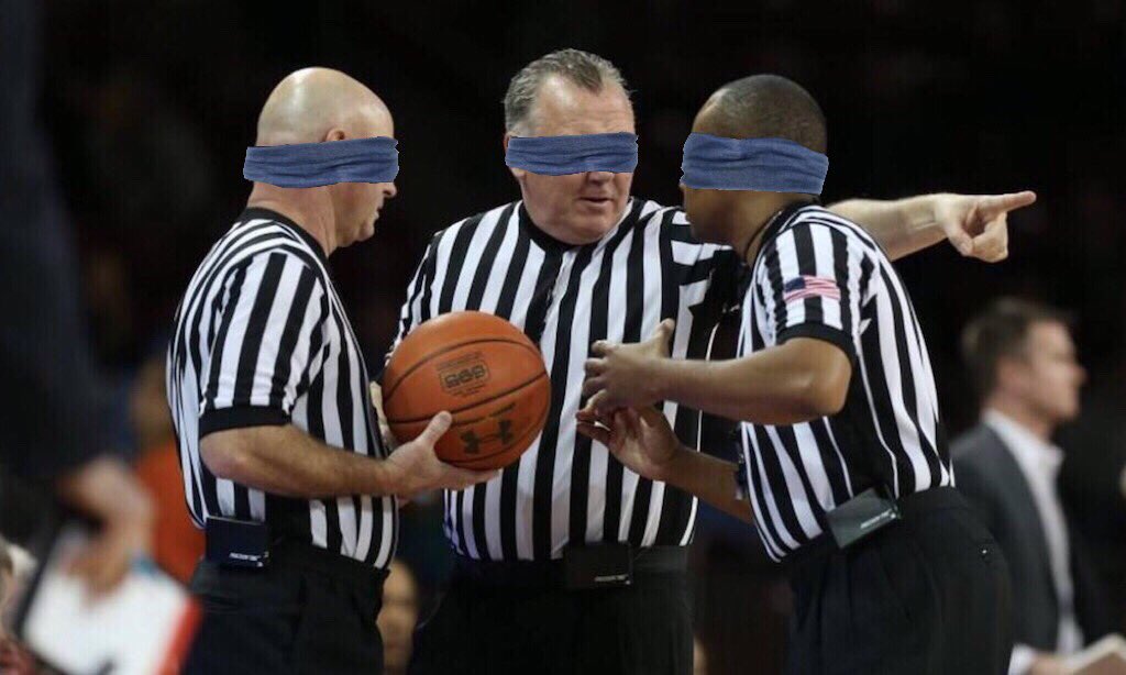 By the looks of things tonight, I think the refs must’ve been participating in the #BirdBoxChallenge.