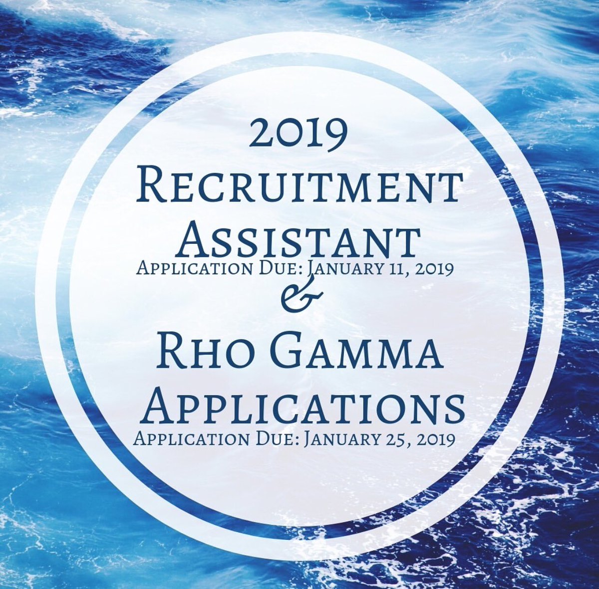 Interested on being on the 2019 Recruitment team? Keep applying for recruitment assistant and recruitment counselor!