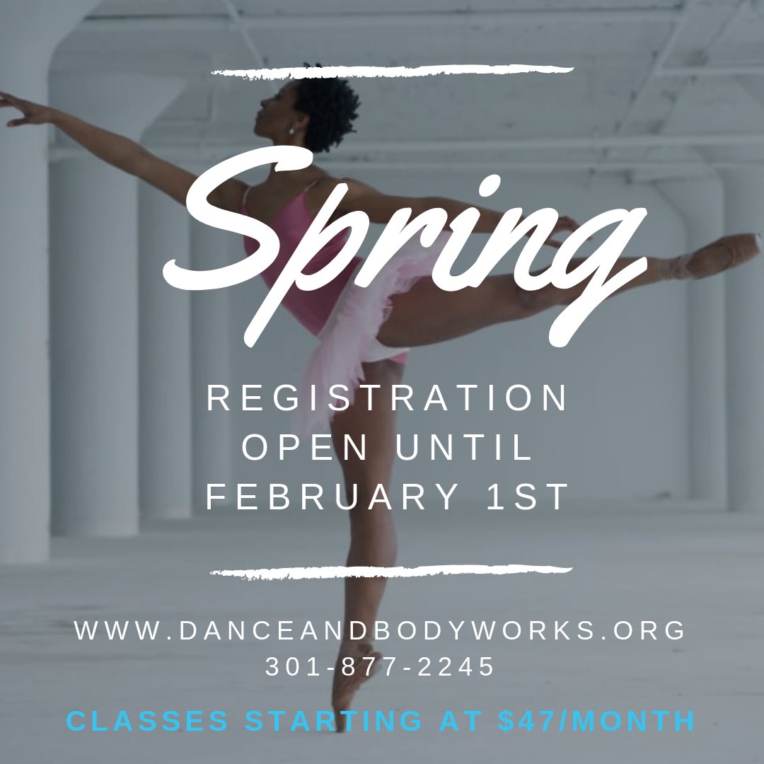 Happy 2019!🥳 Registration for this dance year ends  February 1st. Don’t wait...time is running out! #registernow #ballet #tap #jazz #hiphop #liturgical #modern #blackgirlsdance #dmvdancers #dbwdance #danceandbodyworks #wheredanceisforeveryone✨