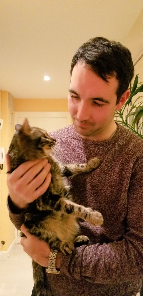 Hace algo más de un año <a href="/packiethebear/">Packiethebear</a>  y yo encontramos esta preciosa gatita malherida y embarrada en medio de una carretera en Potes, estaba viva de milagro. Hoy vive con mi tíos, que se hacen cargo con amor del cuidado de las secuelas crónicas que sufre. Finales felices. AMOR.