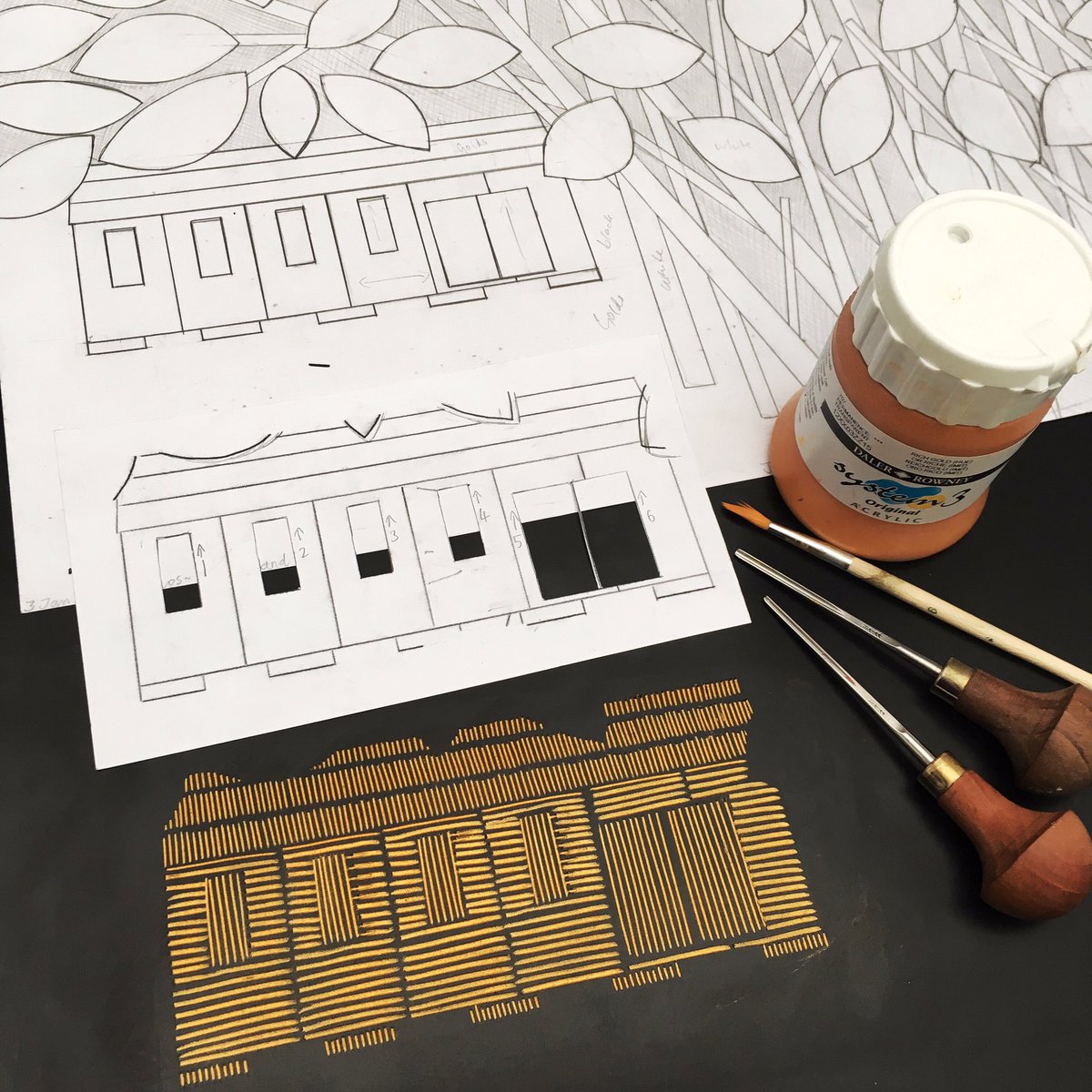 #wip for #Collect2019 #collectopen <a href="/CraftsCouncilUK/">Crafts Council UK</a> <a href="/saatchi_gallery/">Saatchi Gallery</a> translating memories of my father’s studio into #leather using <a href="/Intaglio_Print/">Intaglio Printmaker</a> <a href="/DalerRowney/">Daler-Rowney</a> Come and see finished #Markingtime collection 28 Feb - 3 Mar