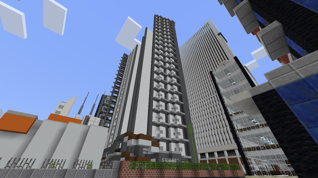 Minecraft ぽんこつ 建築クリエイティブ勢 高層マンションの建築風景です マインクラフト マインクラフトpe 街づくり 建築風景 T Co Z5qr6kzpn9 Twitter