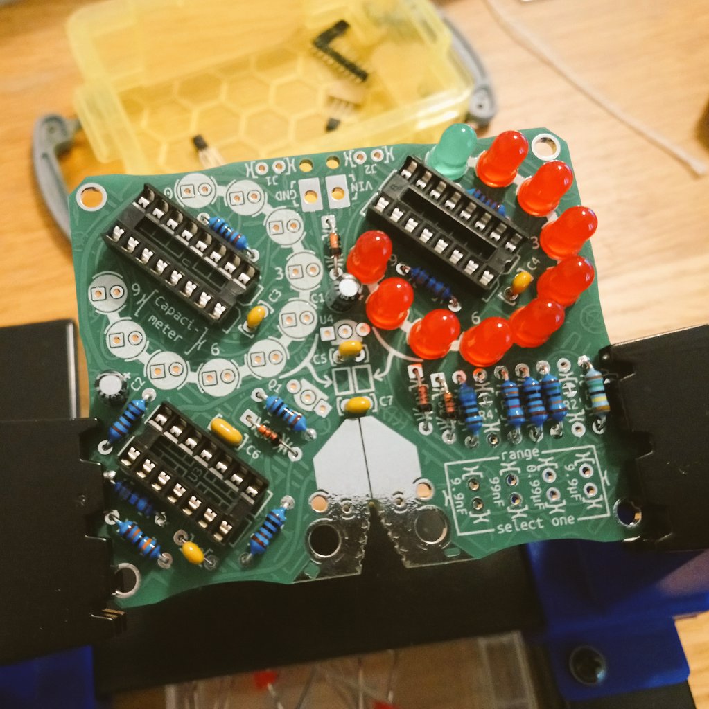 Just starting to solder the LEDs on my #BoldportClub Capaci-meter soldering project, I love LED's 😁 😍 - @boldport