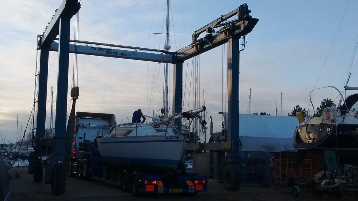 Gibsea 282 sold by Boatshed Hayling Island and ready yesterday for Journey from Emsworth to new home in Essex. Happy new year to all.