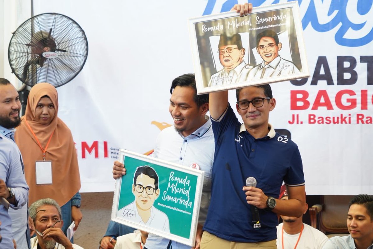 sandiuno's tweet photo. Insya Allah, jika amanah diberikan kepada saya dan Pak @prabowo untuk memimpin bangsa ini, kita akan pastikan peluang kerja terbuka luas untuk putra dan putri bangsa, bukan untuk asing. https://t.co/UmywJQBzwB
