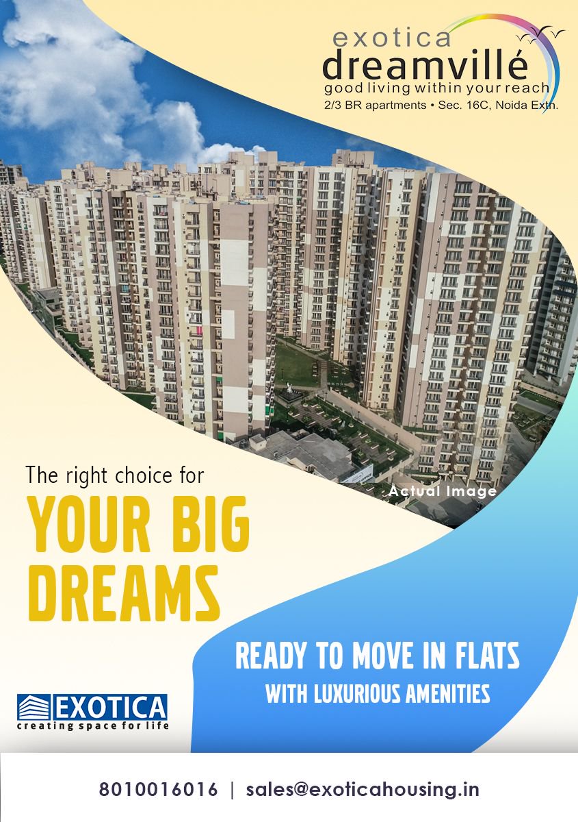 ExoticaHousing's tweet photo. Ready To Move In Flat
| Exotica Dreamville |
The high quality architecture and world class amenities here offer luxury of a fulfilling lifestyle that you have always desired.
#Exotica #ExoticaHousing #Dreamville #RealEstate #Property #ReadyToMoveInFlats https://t.co/m06ItIuCjU