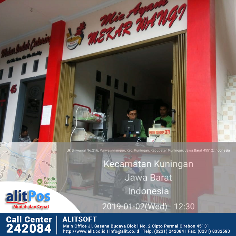 Terimakasih untuk Warung Mie Ayam MEKAR WANGI di #Kuningan telah ikut serta memilih ALITPOS untuk solusi transaksi #penjualan nya. Ayo fasilitasi bisnis Anda dengan sistem #kasir dari alit.co.id yg terbukti sudah memiliki banyak mitra kerja. Info hubungi 0231-242084