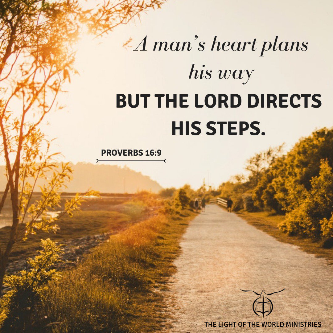 wearelowm's tweet photo. *Verse of the Day*

A man’s heart plans his way, But the Lord directs his steps.

Proverbs 16:9 NKJV

#SaturdayMotivation #SaturdayThoughts #bibleverse #JesusSaves #LOWC #Thelightoftheworld #chandigarh https://t.co/Lhz0UmpSsZ