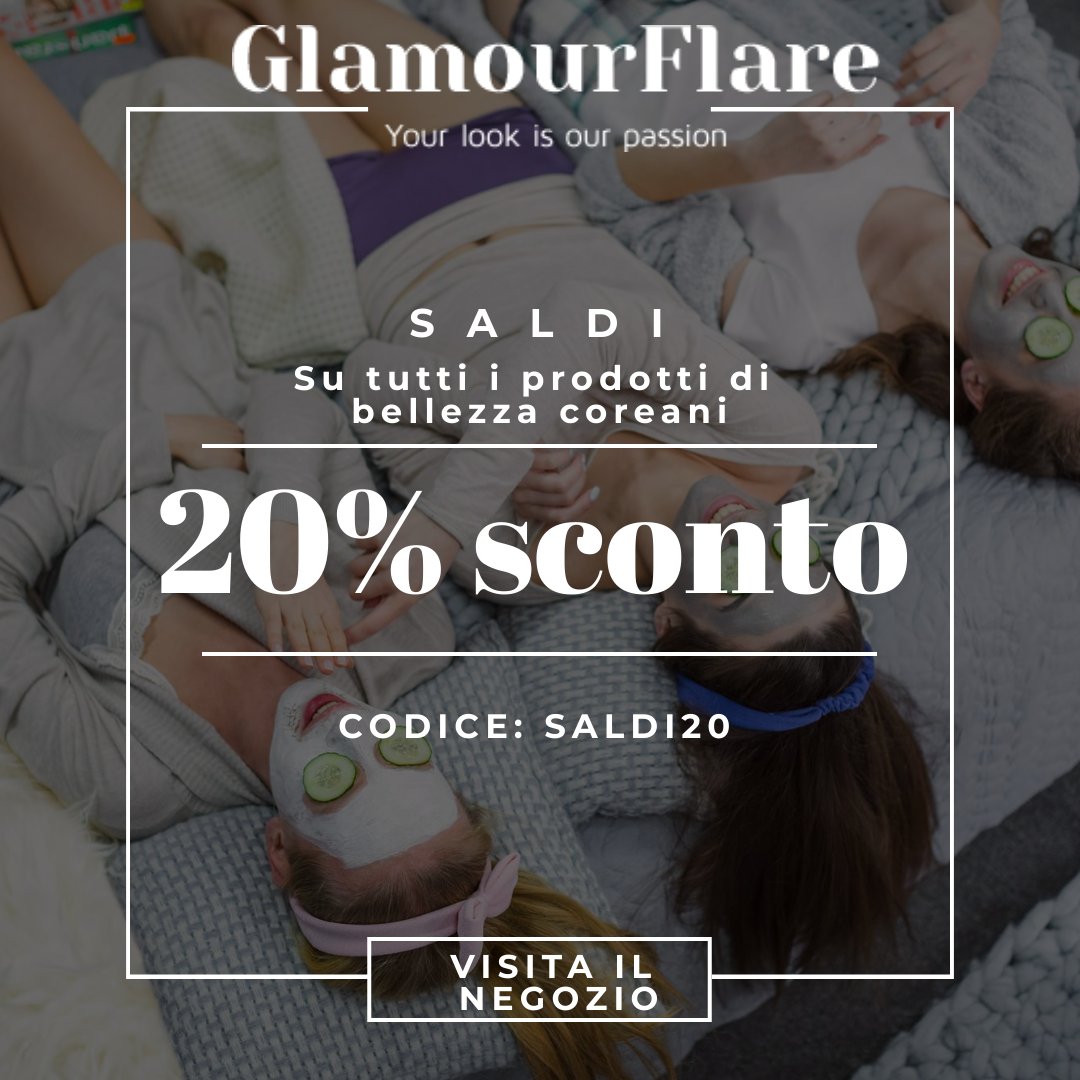 💥💫💫💥 Oggi iniziano i SALDI! 💥💫💫💥
Risparmia il 20% sul tuo prossimo ordine di prodotti cosmetici coreani e ricevi una maschera viso #Innisfree in omaggio. Gli ingredienti naturali sono la chiave dei loro effetti benefici glamourflare.it
#Kbeauty #sconti
