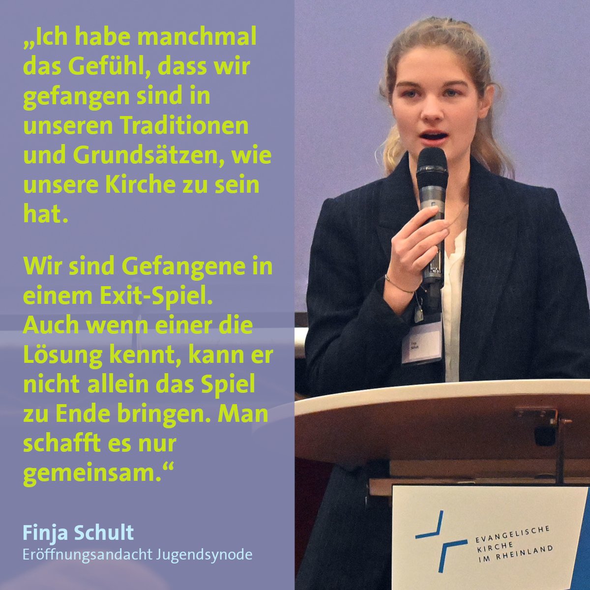 ekir_de's tweet image. Finja Schult ist 18 Jahre alt und kommt aus dem Kirchenkreis Wesel. Bei der Eröffnungsandacht zur #Jugendsynode sagte sie: