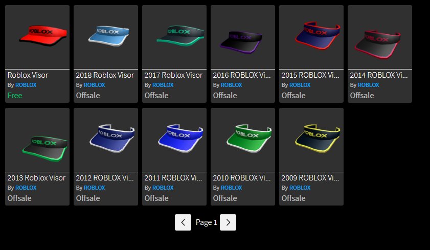 Homingbeacon On Twitter What S Funny Is That Account Is Technically A 2010 Account They Sold 2009 Visor A Little Into 2010 - roblox visor 2013