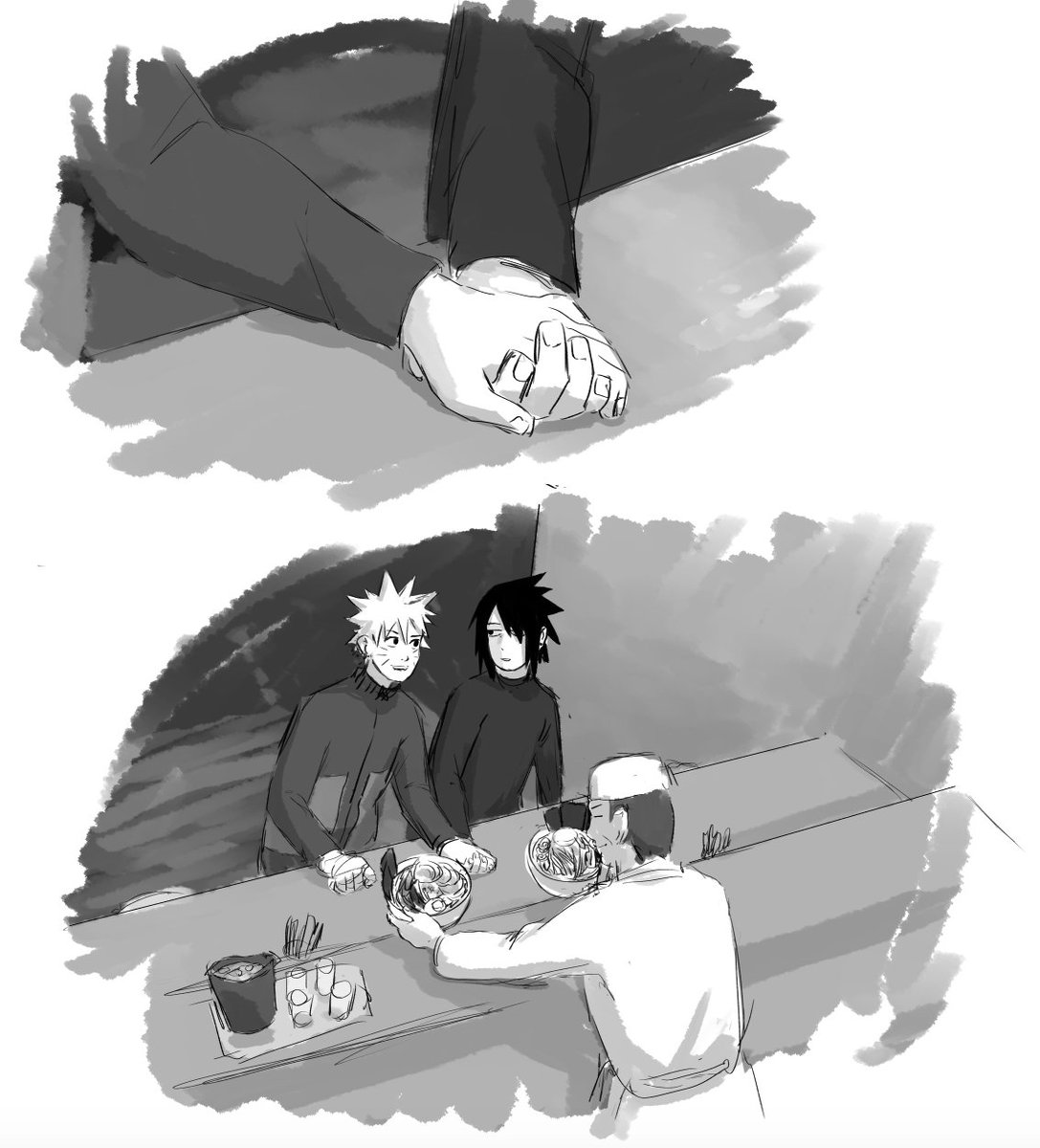Sasukedoesstuff's tweet photo. ramen date 🍜 #naruto https://t.co/w7cPUrKXQf
