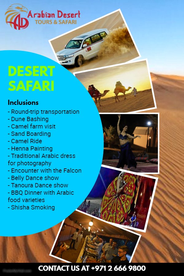 Looking for #fun? Enjoy the best desert safari trip with vibrant Arabic culture & amazing #nature in Al Khatim Desert. Visit the link below to check out the best deals!
arabiandesertabudhabi.com
#WonderfulAdventure #CreateNewMemories #DesertSafari #AlKhatim #AbuDhabi #UAE