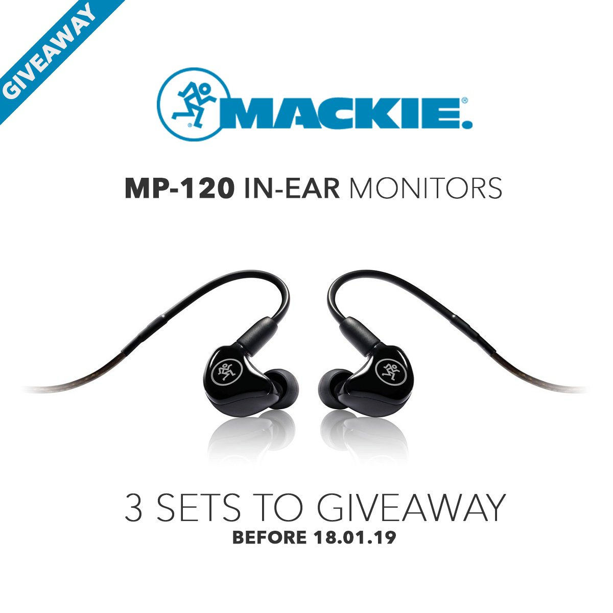 gear4music's tweet photo. We're back with another FREE giveaway! We're offering 3 pairs of @MackieGear MP-120 in-ear monitors. Take your performance to the next level! Visit the @gear_4_music Facebook page to enter. https://t.co/wNIphZKSRD.
Competition closes 18/01/2019 | https://t.co/m2NzFqJZMM | https://t.co/FQgI0zwum1