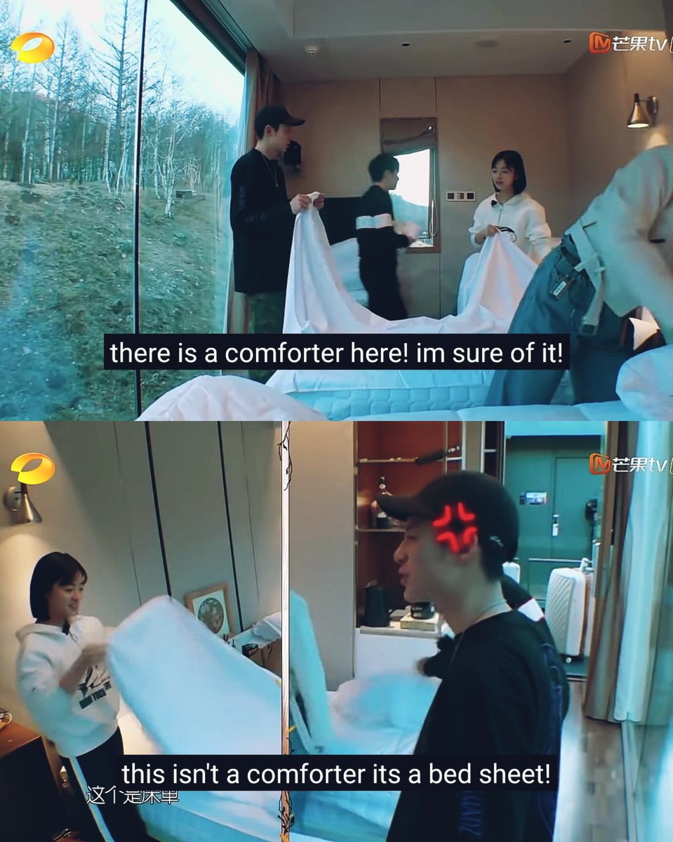 Part 1Dd said that it was not a comforter but Yy said it was, then Dd said it was a bed sheet and Yy insisted it was a comforter in rage, that is why he said "AIYOO" he knows they are about to have a big fight  and she said "I don't want to work w/ u anymore " i'm the aunt 