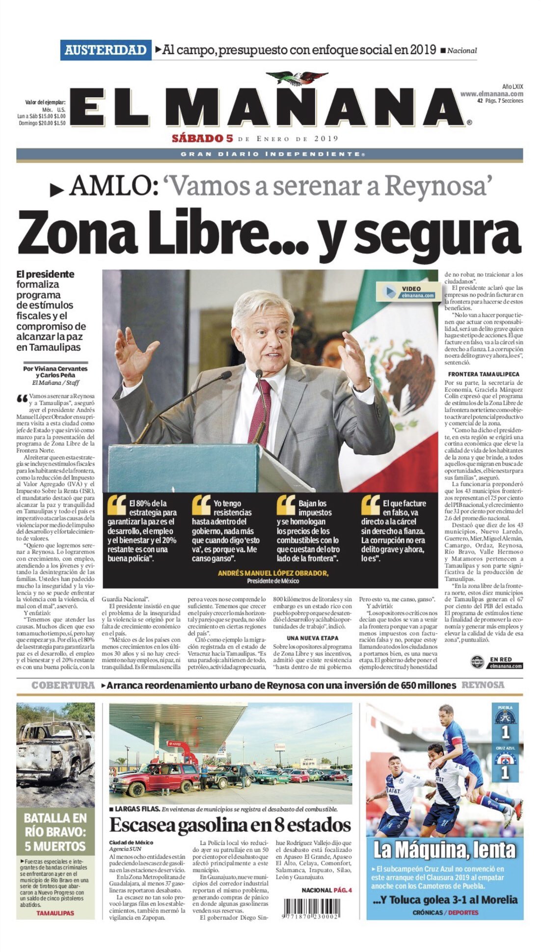 El Mañana de Reynosa on X: 👇🏻Esta es la portada del día en nuestra  edición impresa de El Mañana de Reynosa 🗞📰 📌 Visite nuestro portal:  t.coMEJbsJvXe9 para consultar más noticias 📲💻
