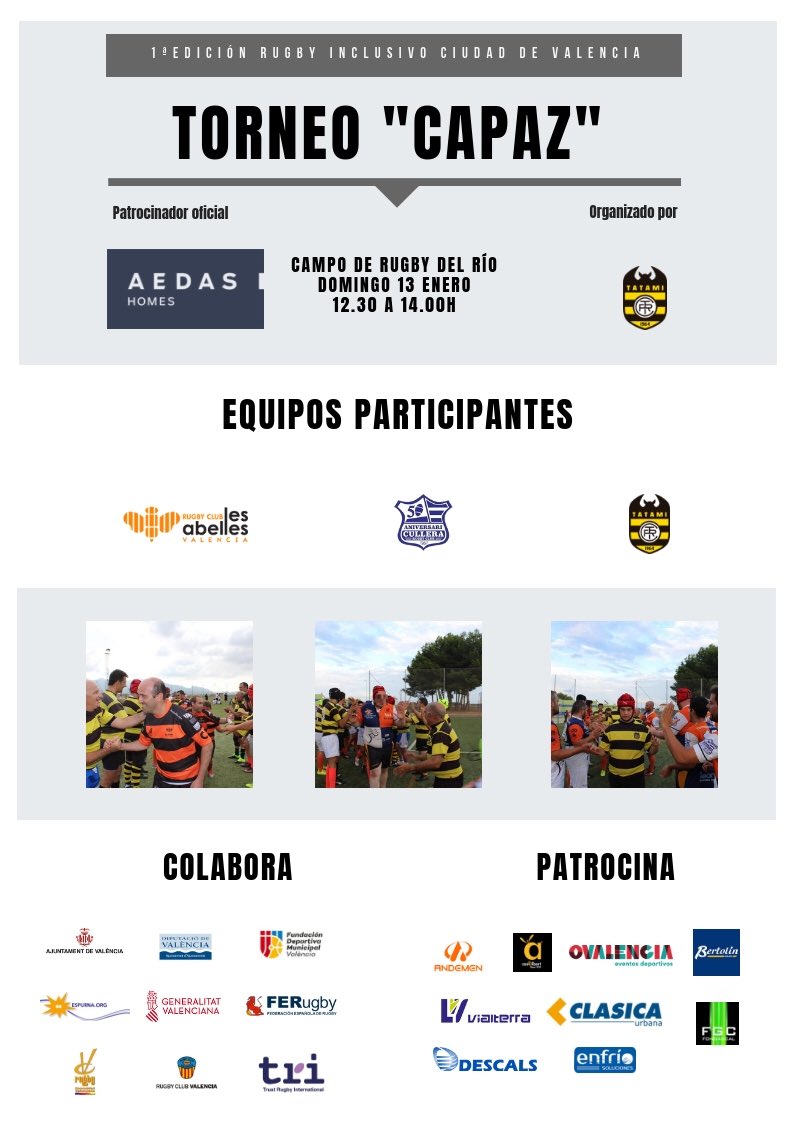 ✨ Andemen Tatami Rugby Club y Aedas Homes unidos por una buena causa.

#LaMáquinaFunciona2019 

<a href="/lesabellesrc/">C.P. Les Abelles 🐝</a> 
<a href="/valenciarugby/">Rugby Club Valencia</a> 
<a href="/ferugbycv/">Federación Rugby Com. Valenciana</a> 
<a href="/ferugbycv/">Federación Rugby Com. Valenciana</a>