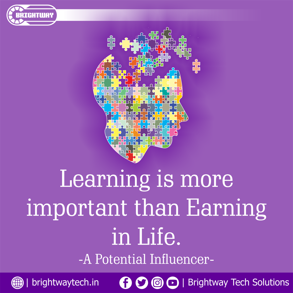 BritewayTech's tweet photo. Learning is more important than Earning in Life.
-A Potential Influencer
#learn #learn2live #learn2win #learn4success #earning #living #life #dailyquotes #dailysaying
Facebook : https://t.co/2v0ov4yI1T
Instagram : https://t.co/oTguTTtBJ0
YouTube : https://t.co/oTguTTtBJ0 https://t.co/aFDpxt0kUf