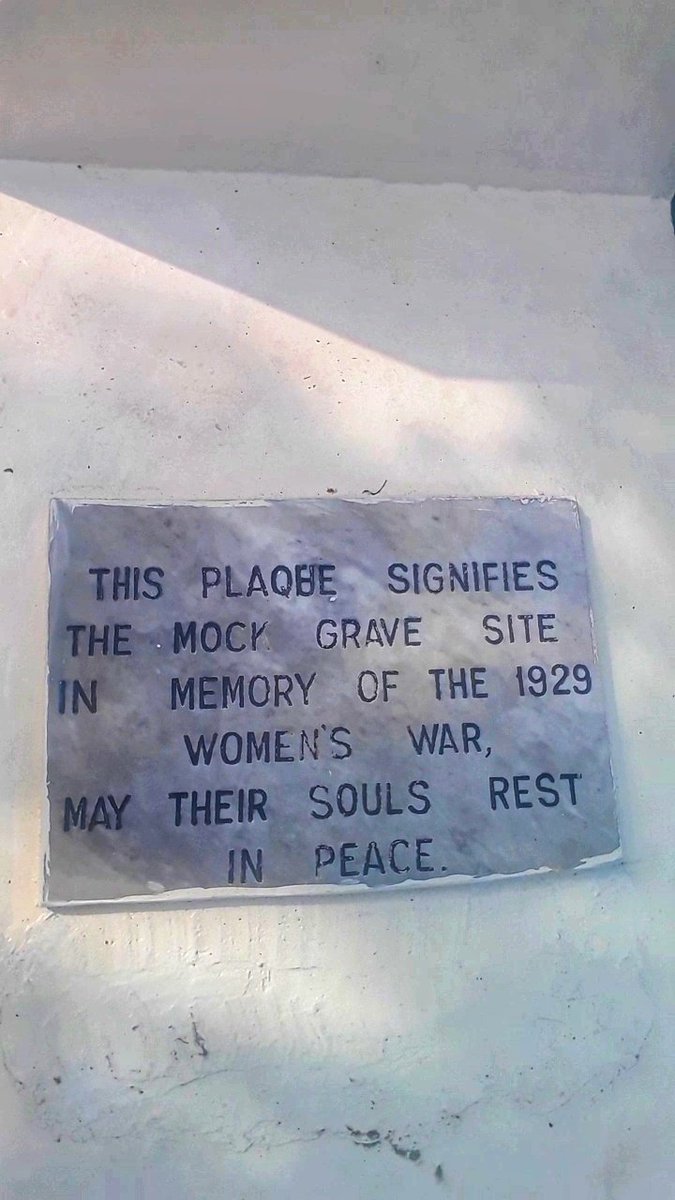 Some Ikot Abasi women, who were led by Madam Udo Udoma, the mother of Sir Udo Udoma, were protesting the imposition of taxes on women, at the District Office. The British Police opened fire on these unarmed women. Here is the mock grave just by the District Office.