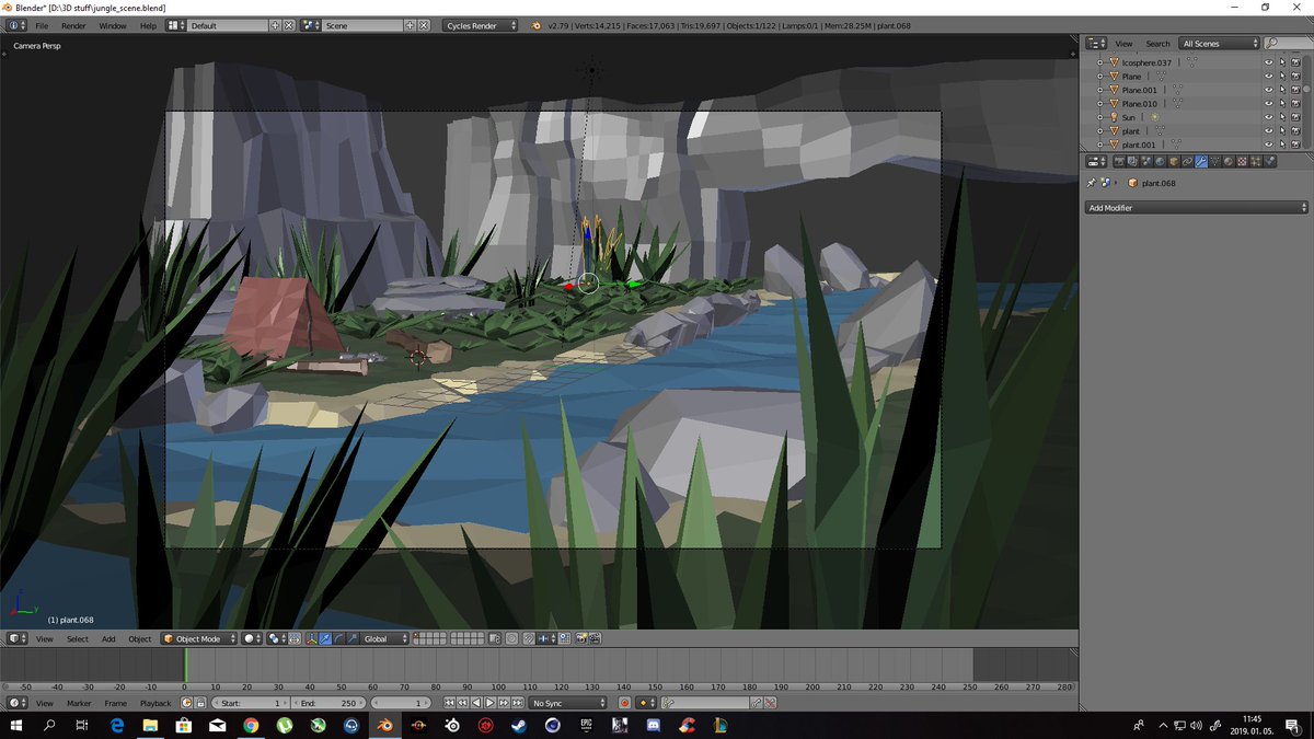 Dex_Creations's tweet photo. We gettin' there #b3d #lowpoly #modelling 
Gonna add the trees the fire to the fireplace more rocks and plants later https://t.co/tmQg7sIMtt