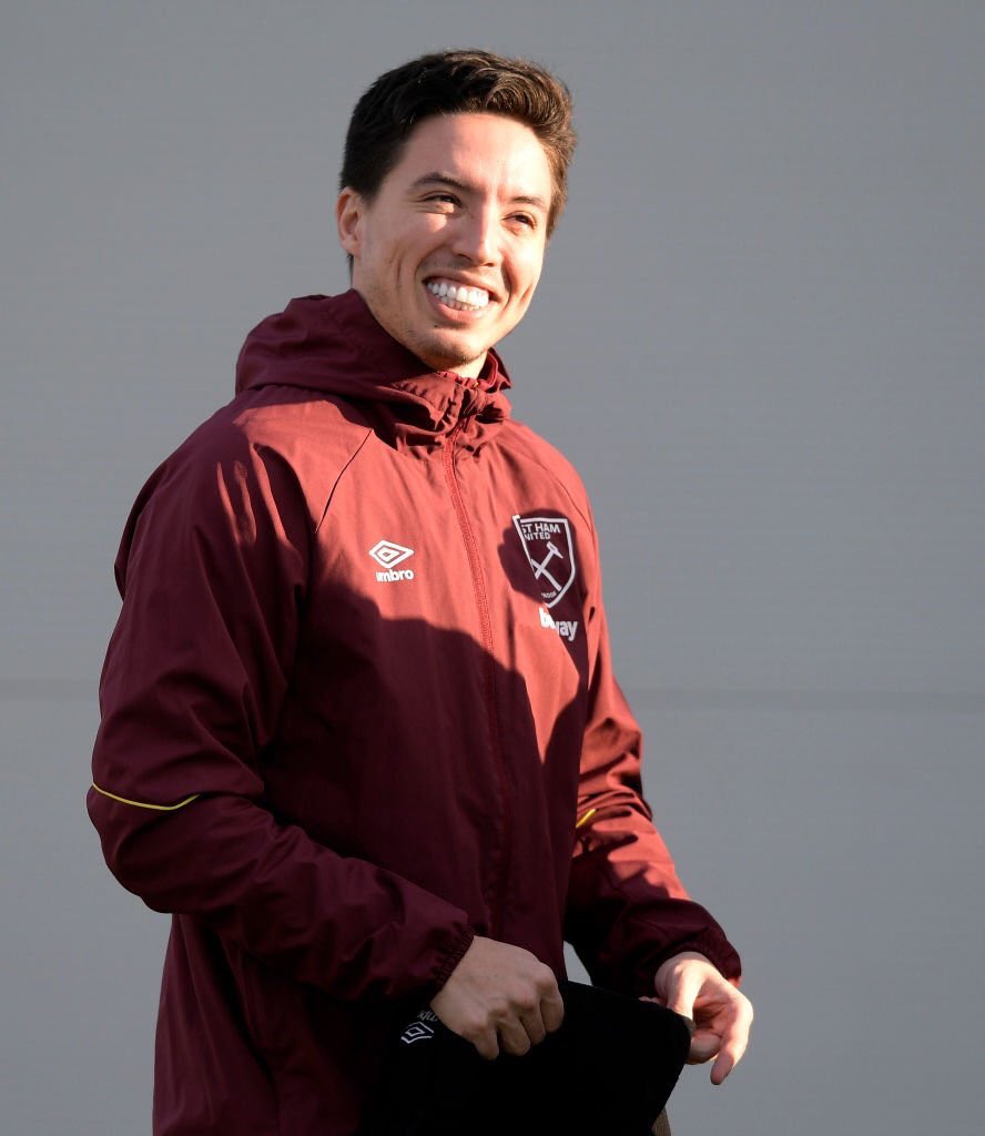 Squawka_Live's tweet photo. Samir Nasri is set to start his first game for West Ham today against Birmingham. https://t.co/JhLWB3fwEa