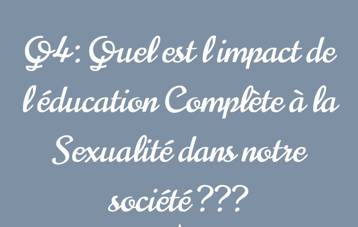 Question 4
#Yamafrica #youthconnect_CI #Idecide #ippf #MAJAbidjan_Aibef 
<a href="/yamafrica/">YAM/MAJ</a> <a href="/filstia/">tia yaké stéphane</a> <a href="/IPPFAR/">IPPFAR</a> <a href="/Faida_juliette/">Nsensele Faida Julie</a>