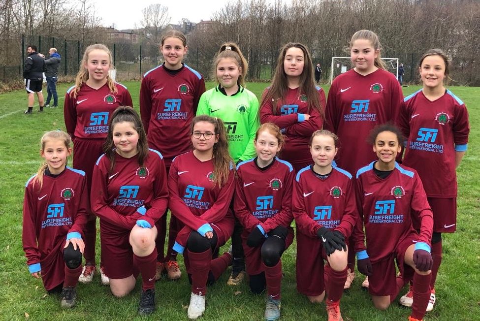Our u13s were back in action this morning refreshed from the Christnas break and looking great in their new kits. Thanks go to our sponsors Surefreight International!