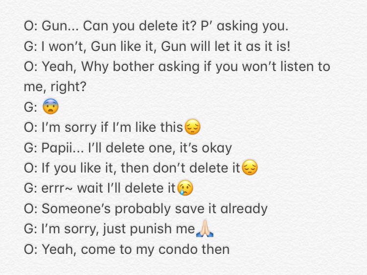 OGxBabiii's tweet photo. I’m so sorry for super late about the shortfic trans, I was so busy >< 🙏🏻
this fic was made by @Halinwriter , enjoy na #เบบี๋😬🙊🙈💖
* please correct me if I have some mistrans in it. TQVM🙏🏻
#ออฟกัน
#OffGun
#OGshortfic
#offgunfanfic
#offgunshortfic https://t.co/UJALwLl2vc