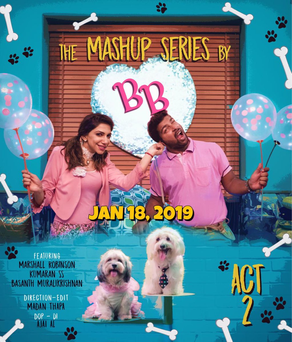 CinemaInbox's tweet photo. New poster of second single from #themashupseriesbybb #act2 #twistytails coming on Jan 18 @Bhavna__B #woofwoof #santoshgajendran @Madan30Thapa #marshallrobinson #ajai #basanth #kumaranSS https://t.co/MIShpIKcNM