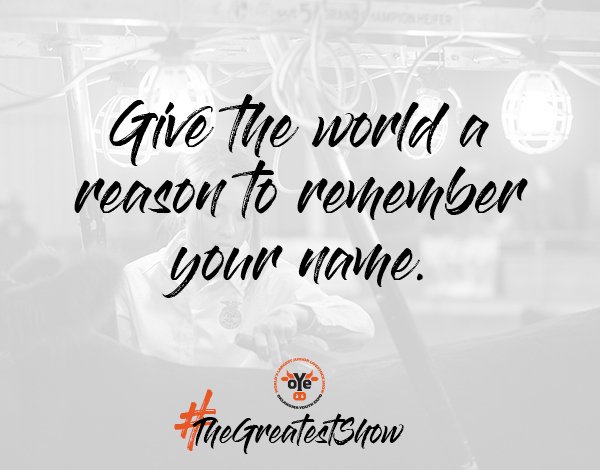 What will your legacy be?
•
•
•
#TheGreatestShow #TGS #OYE #OYE19 #OklahomaYouthExpo #Ag #Champions #Livestock #StockShow #AgStory #AgYouth #StockShowLife #StockShowLyfe #StockShow2018 #ShowKids #ShowStock