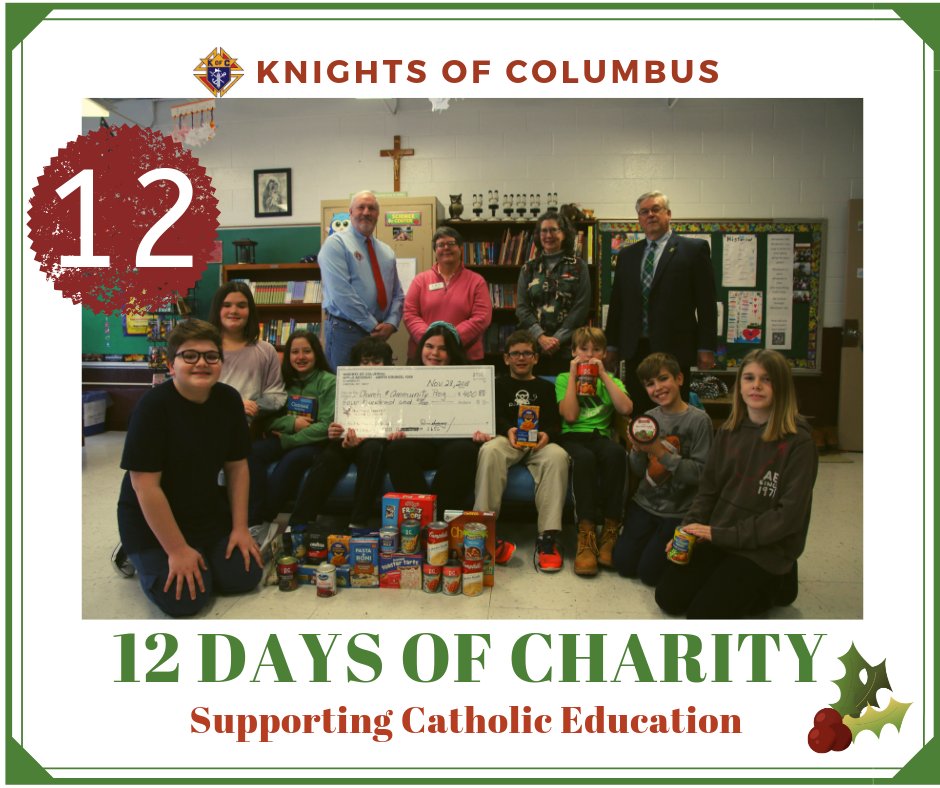 KofC's tweet photo. On the 12th day of our #12DaysofCharity we’re proud to support Catholic schools and seminarians through our RSVP program in which councils “adopt” seminarians by providing them with prayer and financial support. #ExtremelyCharitable #CatholicStrong https://t.co/DABsTAQeob https://t.co/TnzgrUDIPX