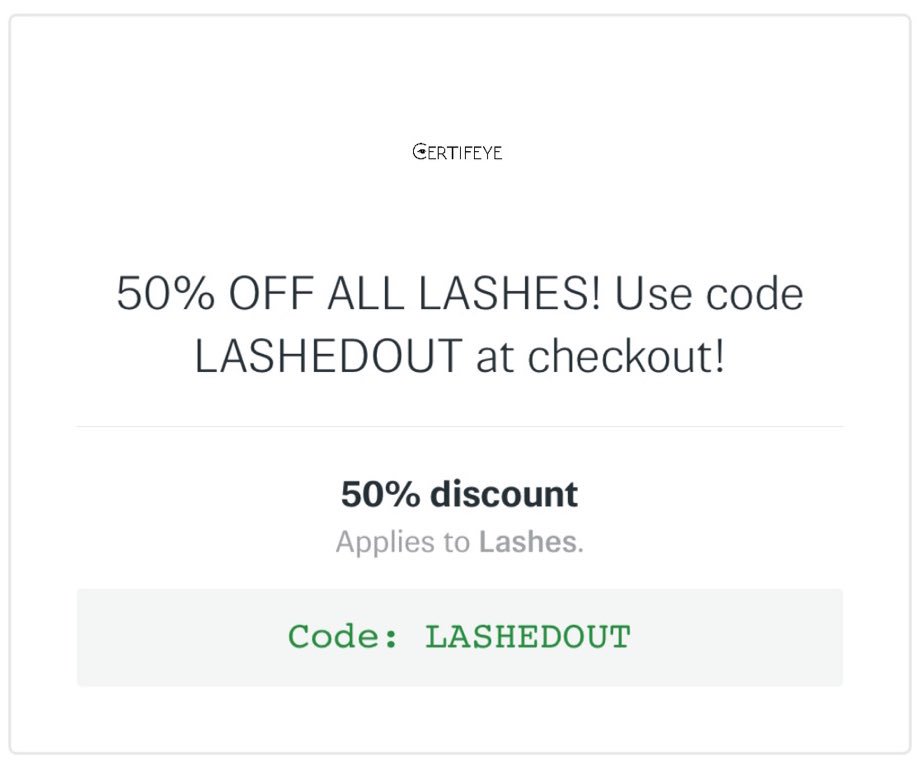 Grab 50% off all lashes! LASHEDOUT at checkout!