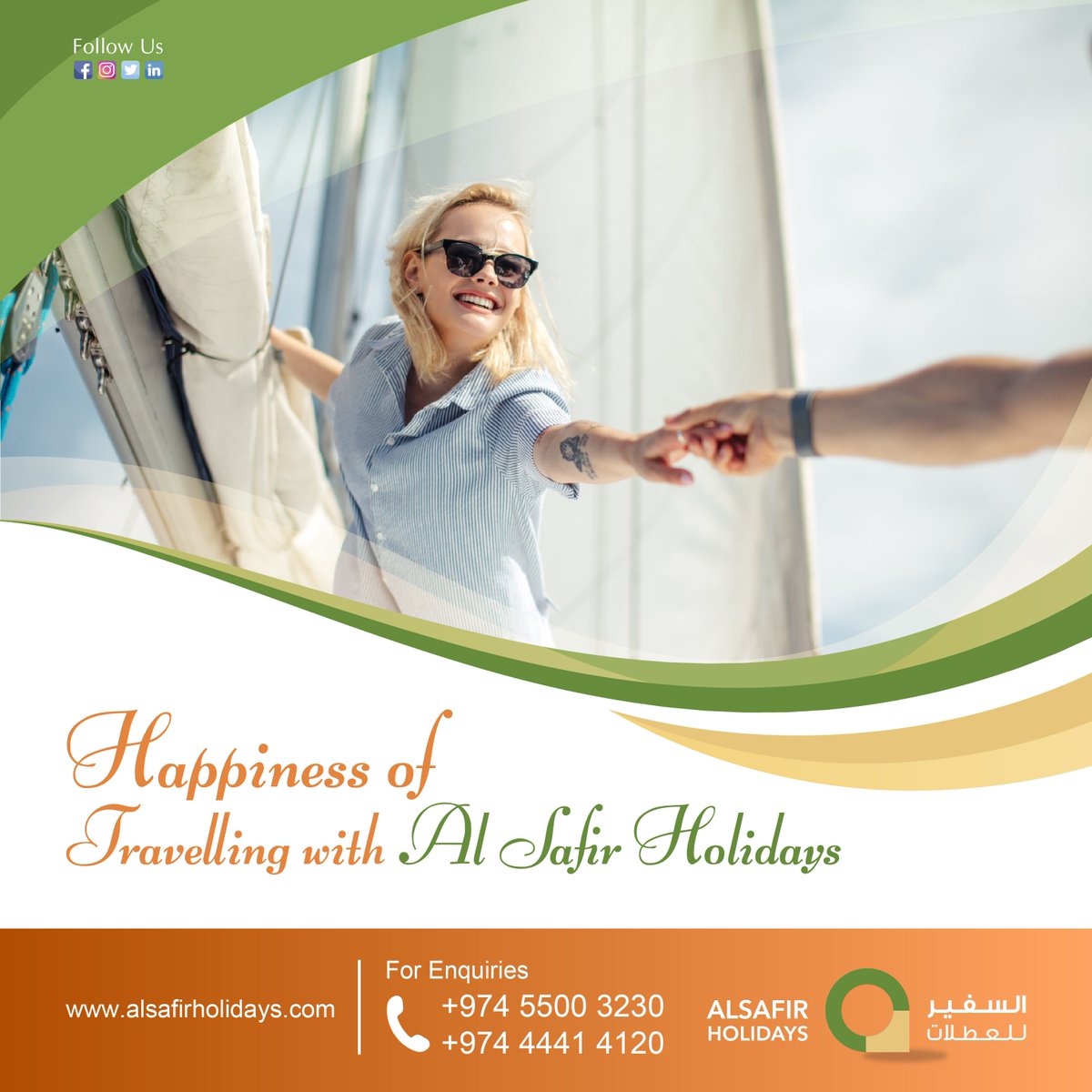 ambtravels's tweet image. #Happiness of #Traveling with #ALSAFIR #HOLIDAYS
 #Call us to #assist you:
+974 55003230,44414120
alsafirholidays.com