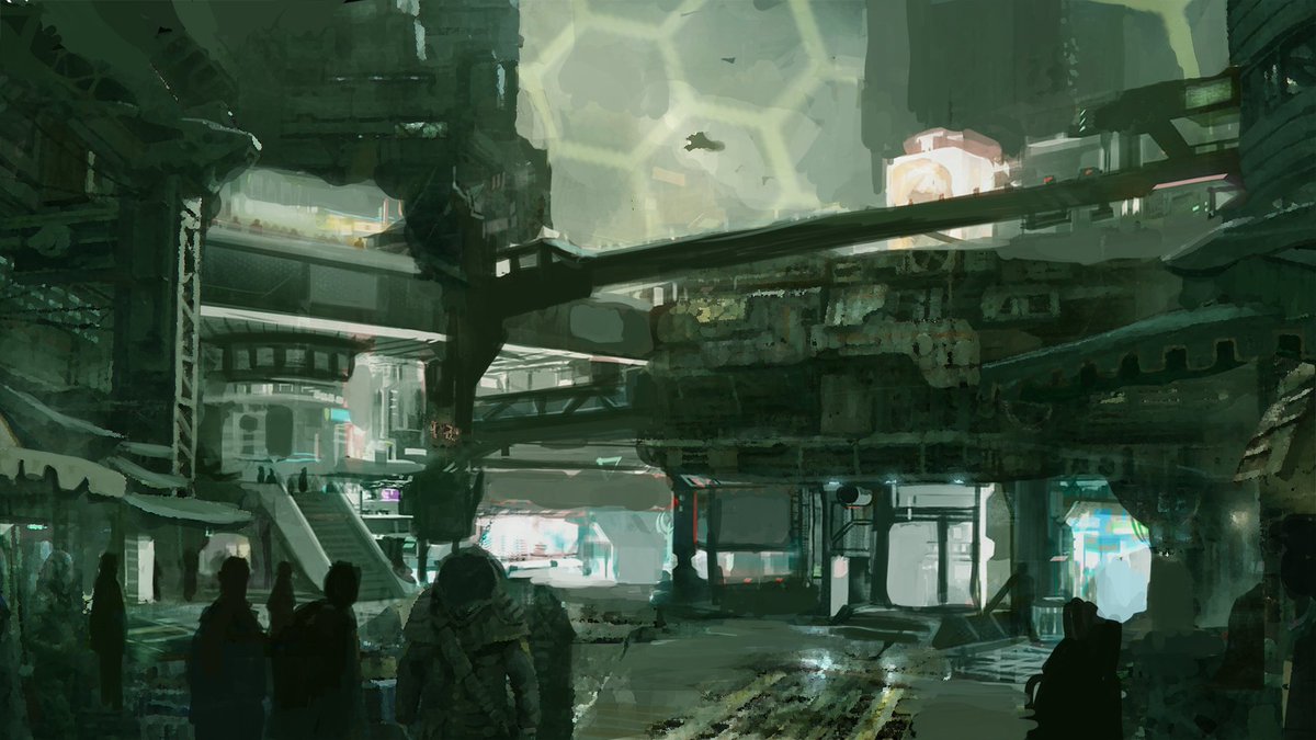 Check out this amazing WIP of a marketplace!

#screenshotsaturday #indiedev #indiegame #scifi