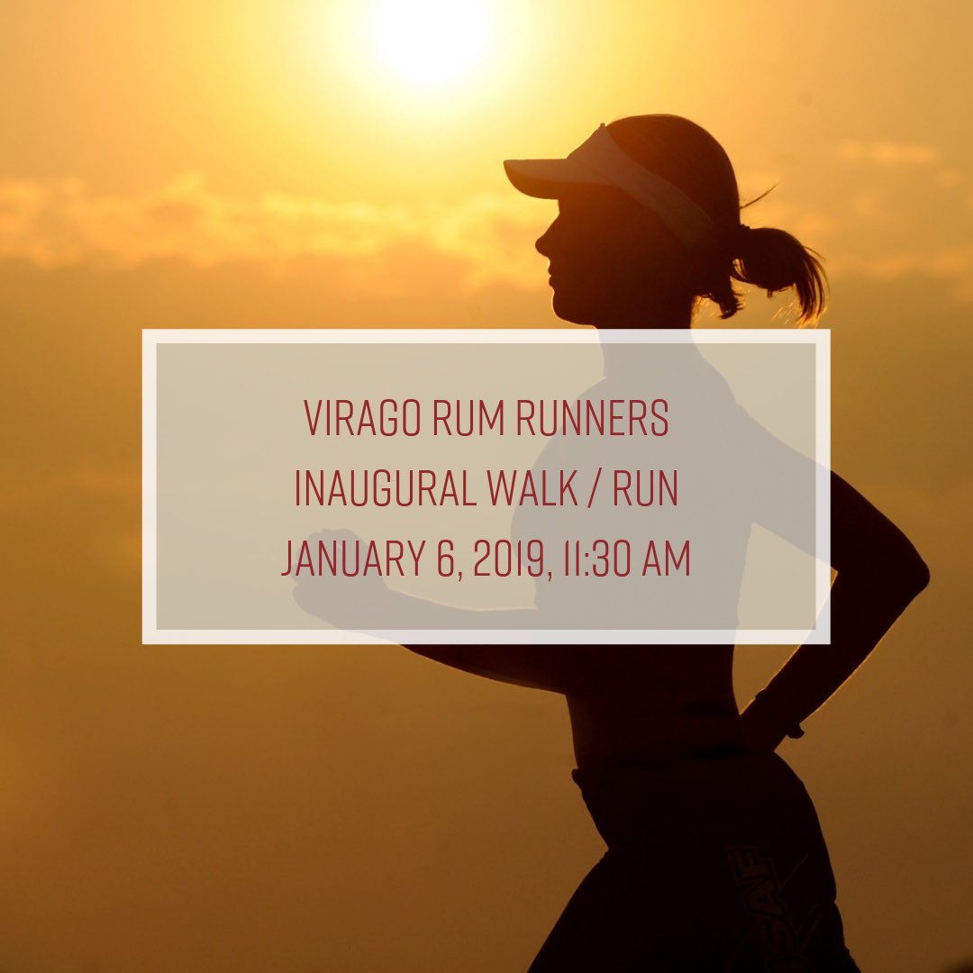 Richmond Runners, joins us tomorrow to kick off Virago Rum Runners at 11:30! Meet at distillery for 1.5 or 3 mile run, then join us for a rum cocktail! #rva #vaspirits #runrva