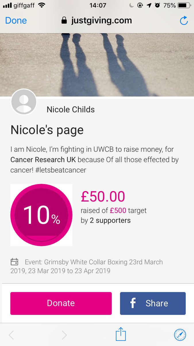 Cole2Childs's tweet photo. 10% of the way there guys! Keep donating and #letsbeatcancer thankyou! https://t.co/t9LtSXn3yU https://t.co/s3lZNdWrlY