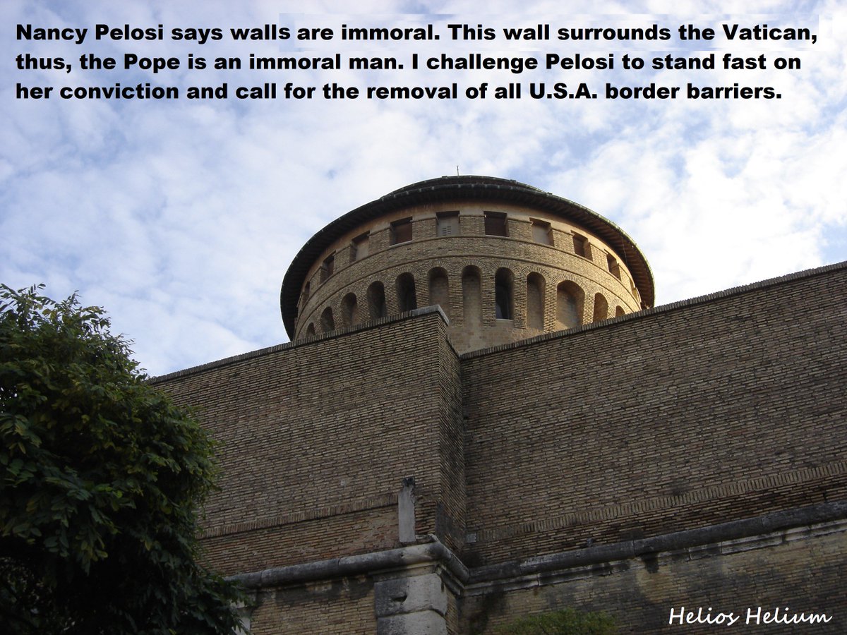 Helios Helium on Twitter "If Nancy is right about walls being immoral