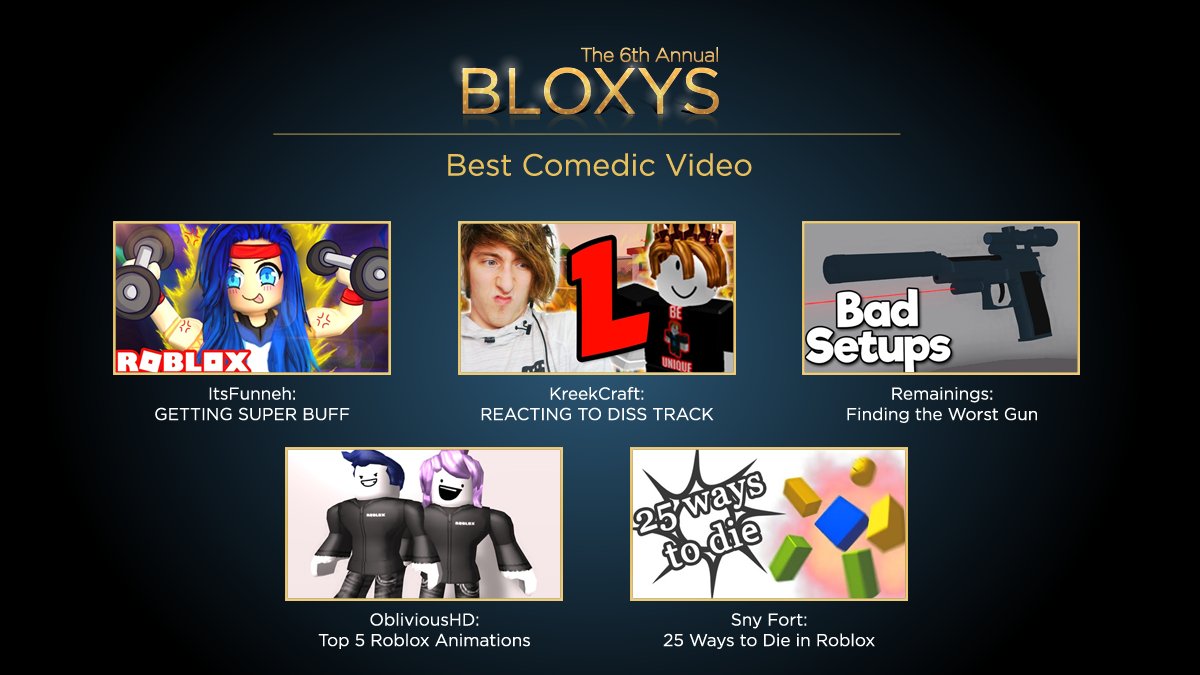 Roblox On Twitter Lol Which Of These Hilarious Videos Created By Itsfunneh Kreekcraft Remainings Obiivioushd And Snyfort Is The Best Comedic Video Of 2018 Bloxyawards Https T Co 915i6stpbr - roblox ads remainings